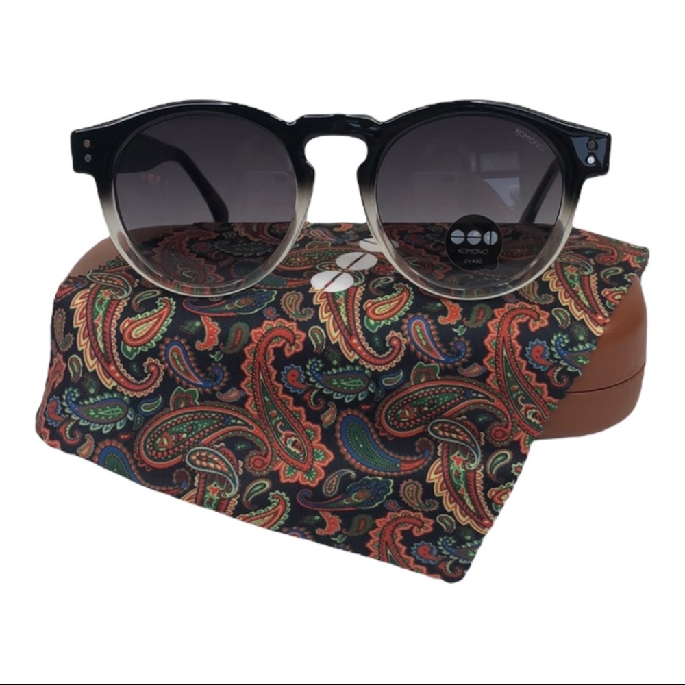 KOMONO Clement Paisley Sunglasses (NEW) clear gray - Picture 5 of 15